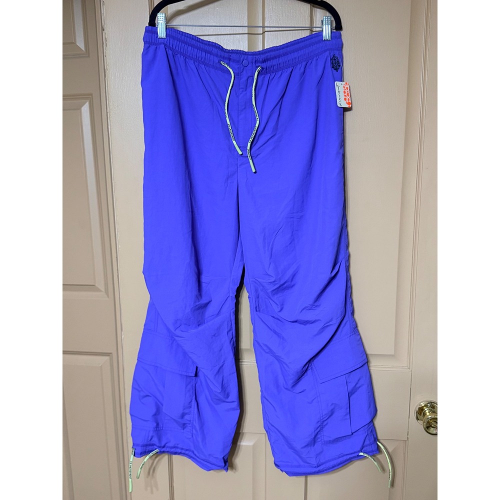 Free People FP Movement Pulse Pants Neon Purple Cargo Joggers OB2358286 Large